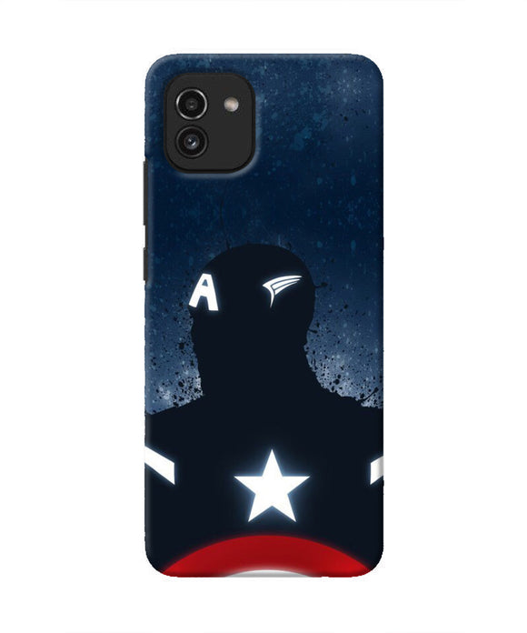 Captain america Shield Samsung A03 Real 4D Back Cover