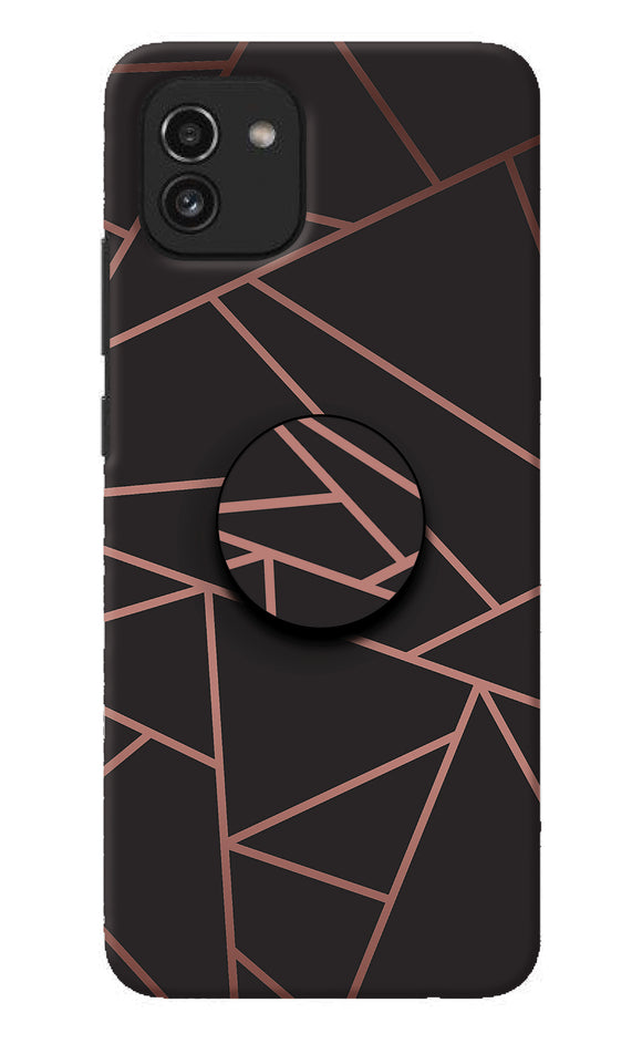 Geometric Pattern Samsung A03 Pop Case