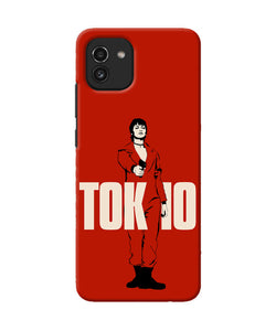 Money Heist Tokyo With Gun Samsung A03 Back Cover