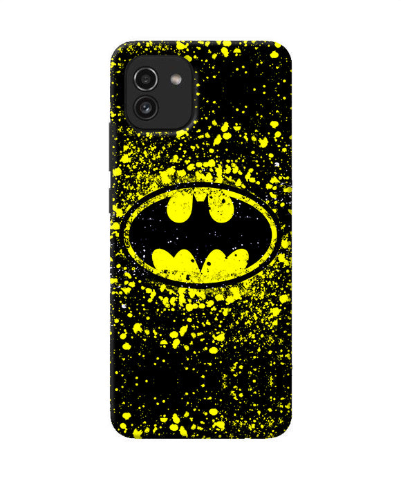 Batman last knight print yellow Samsung A03 Back Cover