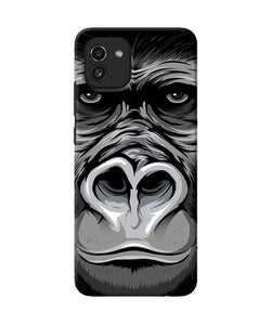 Black chimpanzee Samsung A03 Back Cover