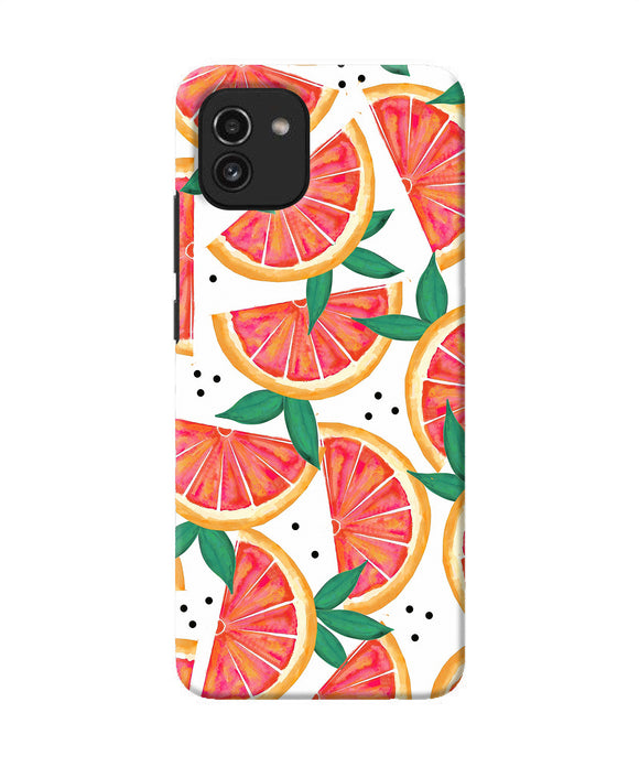 Abstract orange print Samsung A03 Back Cover