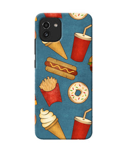 Abstract food print Samsung A03 Back Cover