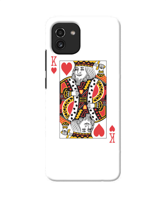 Heart king card Samsung A03 Back Cover