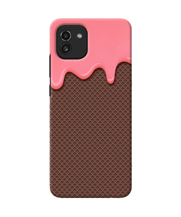 Waffle cream biscuit Samsung A03 Back Cover