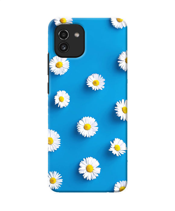 White flowers Samsung A03 Back Cover