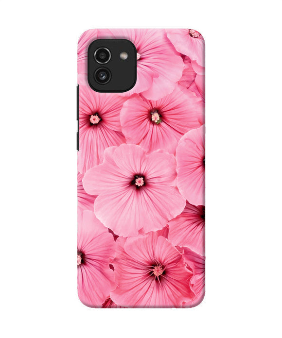 Pink flowers Samsung A03 Back Cover