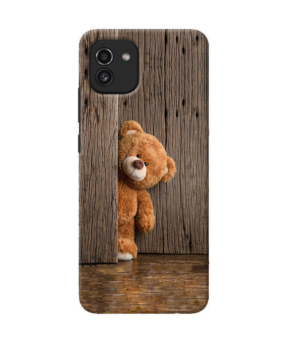 Teddy wooden Samsung A03 Back Cover