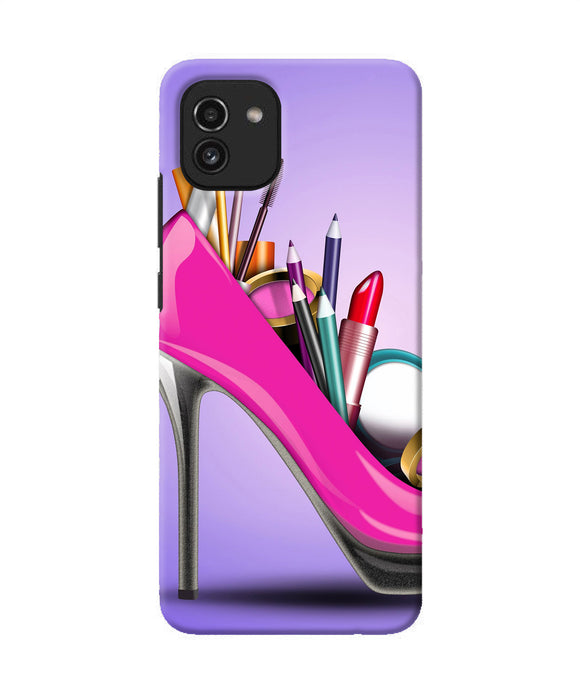 Makeup heel shoe Samsung A03 Back Cover