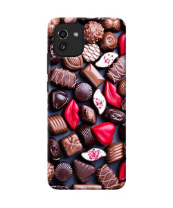 Valentine special chocolates Samsung A03 Back Cover