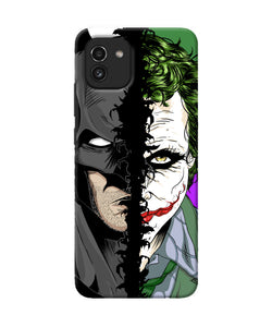 Batman vs joker half face Samsung A03 Back Cover