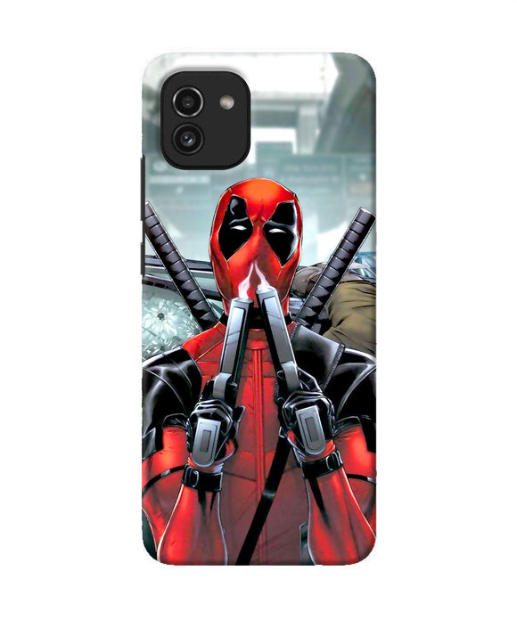 Deadpool with gun Samsung A03 Back Cover