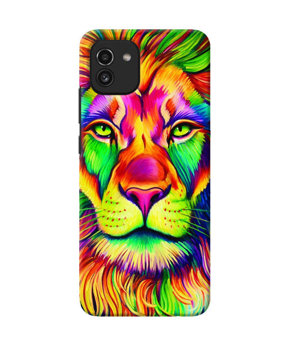 Lion color poster Samsung A03 Back Cover