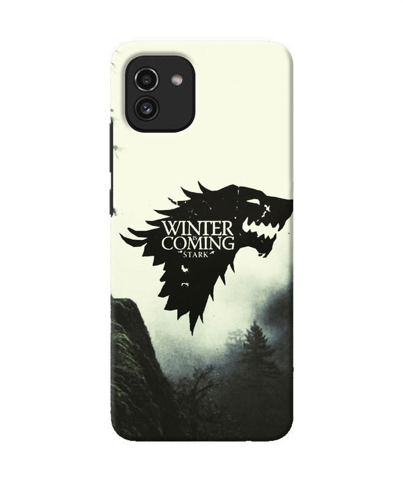 Winter coming stark Samsung A03 Back Cover