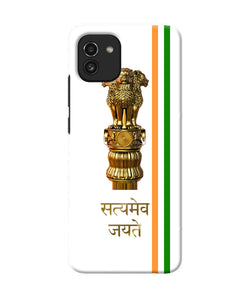 Satyamev jayate logo Samsung A03 Back Cover