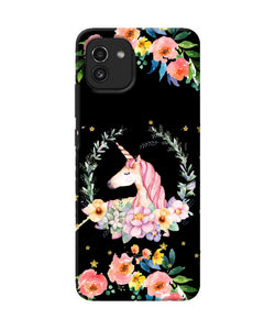 Unicorn flower Samsung A03 Back Cover