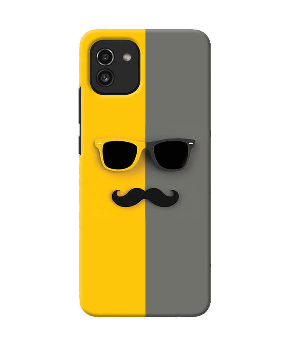 Mustache glass Samsung A03 Back Cover