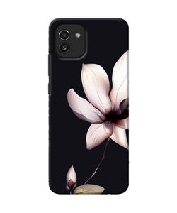 Flower white Samsung A03 Back Cover