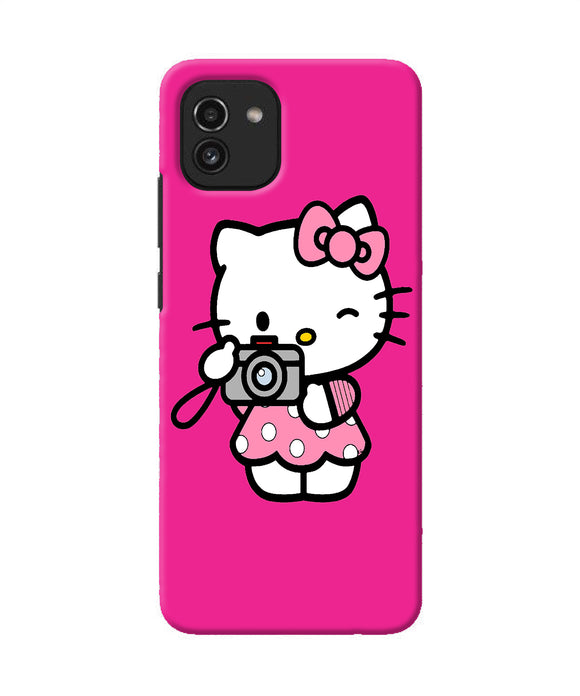 Hello kitty cam pink Samsung A03 Back Cover