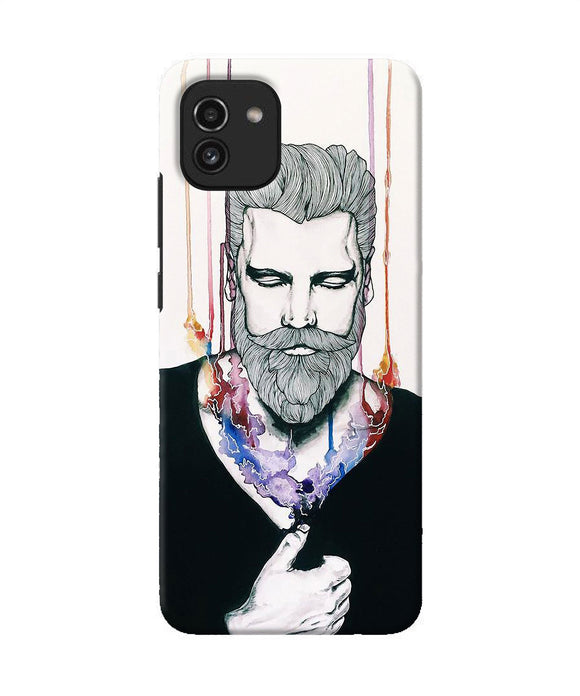 Beard man character Samsung A03 Back Cover