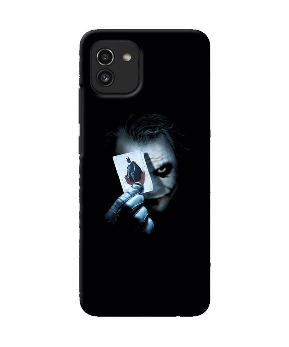 Joker dark knight card Samsung A03 Back Cover