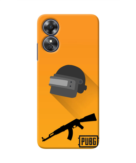 PUBG Helmet and Gun Oppo A17 Real 4D Back Cover
