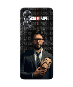 Money Heist Professor with Mask Oppo A17 Back Cover