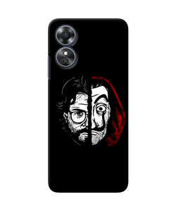 Money Heist Professor Mask Sketch Oppo A17 Back Cover