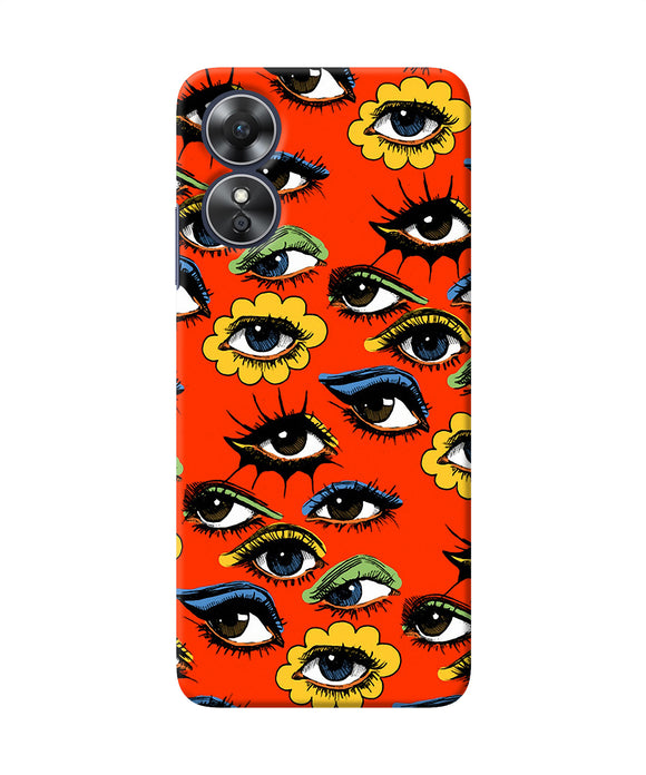 Abstract eyes pattern Oppo A17 Back Cover