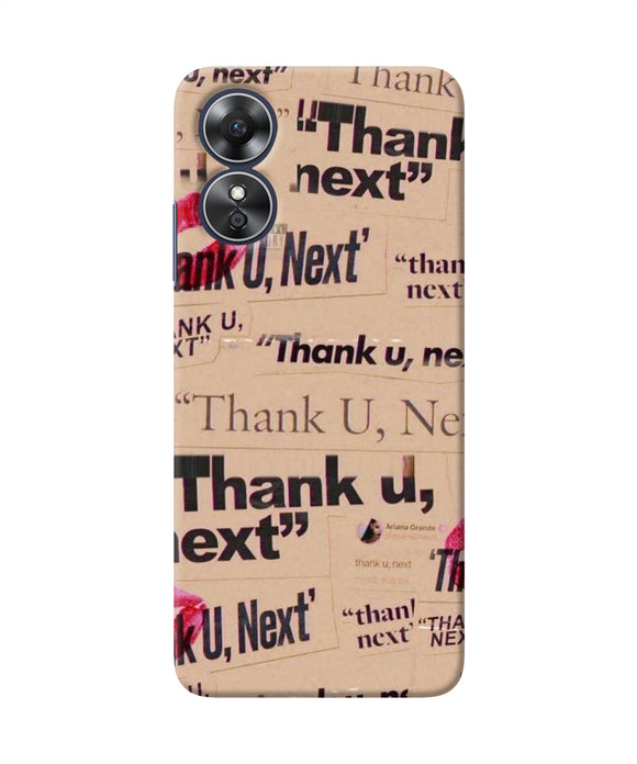 Thank you next Oppo A17 Back Cover