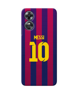 Messi 10 tshirt Oppo A17 Back Cover