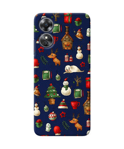 Canvas christmas print Oppo A17 Back Cover