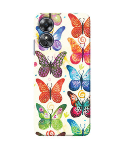 Abstract butterfly print Oppo A17 Back Cover