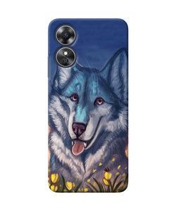 Cute wolf Oppo A17 Back Cover