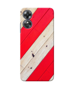 Abstract red brown wooden Oppo A17 Back Cover