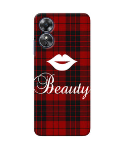 Beauty red square Oppo A17 Back Cover