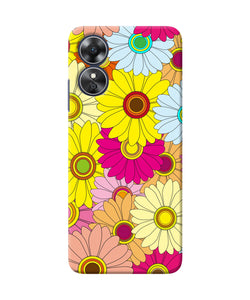 Abstract colorful flowers Oppo A17 Back Cover