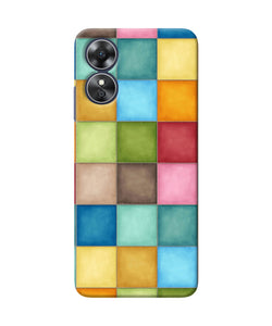 Abstract colorful squares Oppo A17 Back Cover