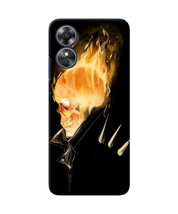 Burning ghost rider Oppo A17 Back Cover