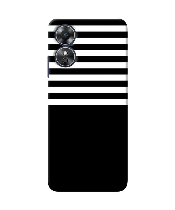 Black and white print Oppo A17 Back Cover