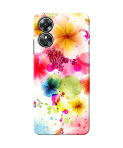 Flowers print Oppo A17 Back Cover