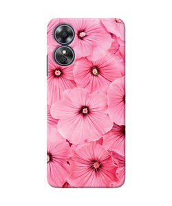 Pink flowers Oppo A17 Back Cover