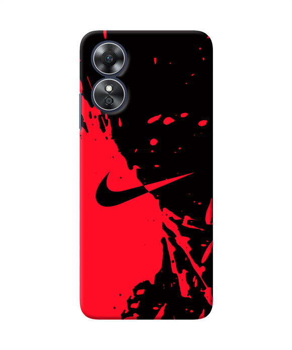 Nike red black poster Oppo A17 Back Cover