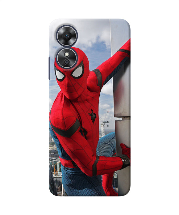 Spiderman on the wall Oppo A17 Back Cover
