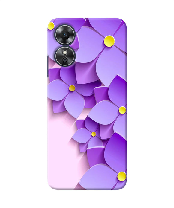 Violet flower craft Oppo A17 Back Cover