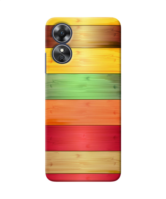 Wooden colors Oppo A17 Back Cover