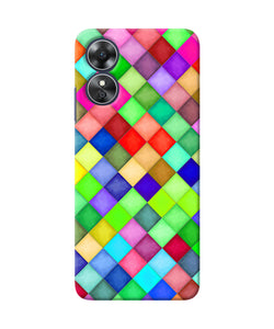 Abstract colorful squares Oppo A17 Back Cover