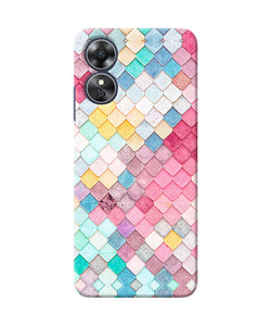 Colorful fish skin Oppo A17 Back Cover