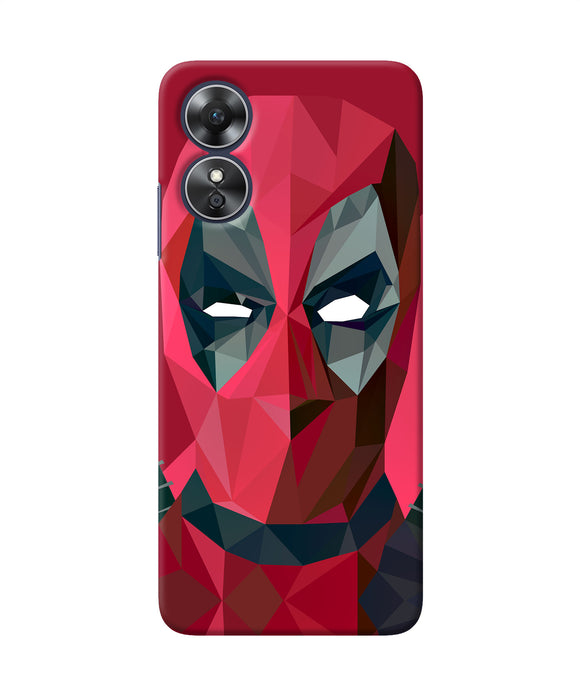 Abstract deadpool full mask Oppo A17 Back Cover