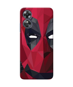 Abstract deadpool half mask Oppo A17 Back Cover